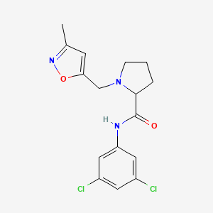 N-(3,5-dichlorophenyl)-1-[(3-methyl-1,2-oxazol-5-yl)methyl]pyrrolidine-2-carboxamide