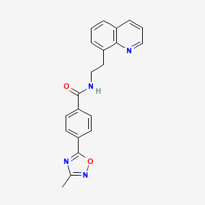 4-(3-methyl-1,2,4-oxadiazol-5-yl)-N-(2-quinolin-8-ylethyl)benzamide