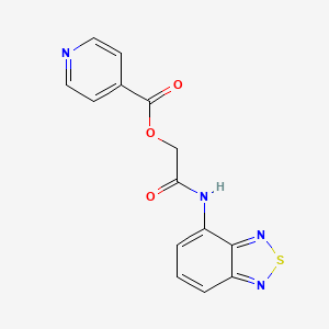 molecular formula C14H10N4O3S B7604785 [2-(2,1,3-Benzothiadiazol-4-ylamino)-2-oxoethyl] pyridine-4-carboxylate 