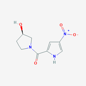 molecular formula C9H11N3O4 B7604794 [(3R)-3-hydroxypyrrolidin-1-yl]-(4-nitro-1H-pyrrol-2-yl)methanone 