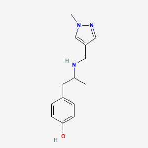 molecular formula C14H19N3O B7604806 4-[2-[(1-Methylpyrazol-4-yl)methylamino]propyl]phenol 