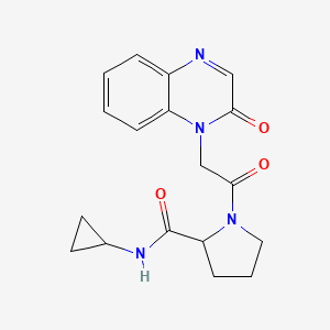 N-cyclopropyl-1-[2-(2-oxoquinoxalin-1-yl)acetyl]pyrrolidine-2-carboxamide