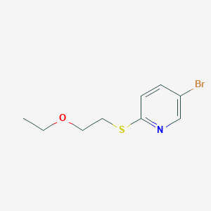 molecular formula C9H12BrNOS B7604854 5-Bromo-2-(2-ethoxyethylsulfanyl)pyridine 