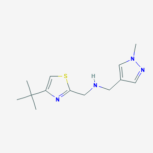 N-[(4-tert-butyl-1,3-thiazol-2-yl)methyl]-1-(1-methylpyrazol-4-yl)methanamine