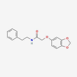 2-(1,3-benzodioxol-5-yloxy)-N-(2-phenylethyl)acetamide