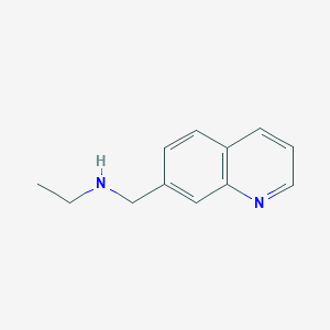 molecular formula C12H14N2 B7604892 N-(quinolin-7-ylmethyl)ethanamine 