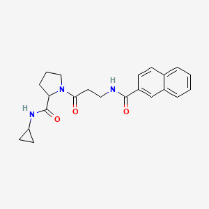 N-cyclopropyl-1-[3-(naphthalene-2-carbonylamino)propanoyl]pyrrolidine-2-carboxamide