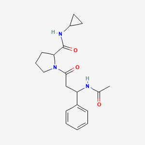 1-(3-acetamido-3-phenylpropanoyl)-N-cyclopropylpyrrolidine-2-carboxamide