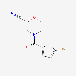 molecular formula C10H9BrN2O2S B7604935 4-(5-Bromothiophene-2-carbonyl)morpholine-2-carbonitrile 