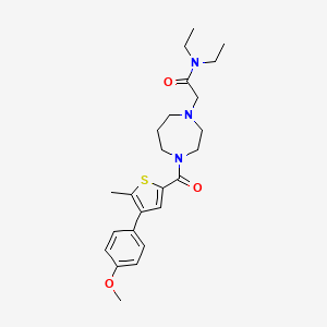 N,N-diethyl-2-[4-[4-(4-methoxyphenyl)-5-methylthiophene-2-carbonyl]-1,4-diazepan-1-yl]acetamide