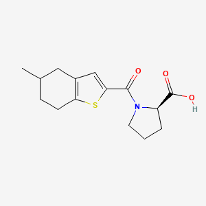 (2R)-1-(5-methyl-4,5,6,7-tetrahydro-1-benzothiophene-2-carbonyl)pyrrolidine-2-carboxylic acid