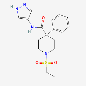 1-ethylsulfonyl-4-phenyl-N-(1H-pyrazol-4-yl)piperidine-4-carboxamide