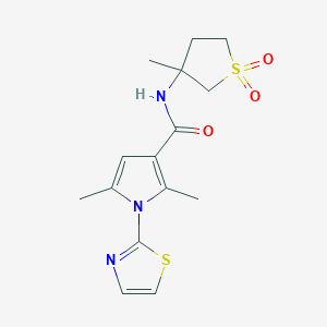 2,5-dimethyl-N-(3-methyl-1,1-dioxothiolan-3-yl)-1-(1,3-thiazol-2-yl)pyrrole-3-carboxamide