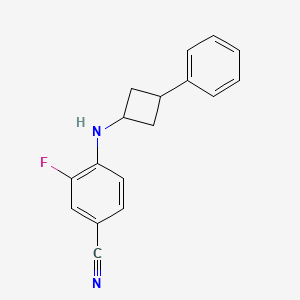 3-Fluoro-4-[(3-phenylcyclobutyl)amino]benzonitrile