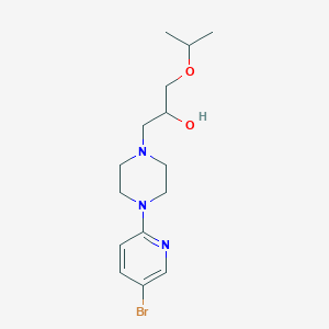 molecular formula C15H24BrN3O2 B7605045 1-[4-(5-Bromopyridin-2-yl)piperazin-1-yl]-3-propan-2-yloxypropan-2-ol 