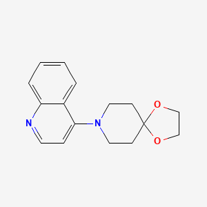 molecular formula C16H18N2O2 B7605055 8-(Quinolin-4-yl)-1,4-dioxa-8-azaspiro[4.5]decane 