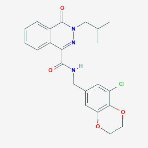 N-[(5-chloro-2,3-dihydro-1,4-benzodioxin-7-yl)methyl]-3-(2-methylpropyl)-4-oxophthalazine-1-carboxamide