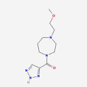 molecular formula C11H19N5O2 B7605071 [4-(2-methoxyethyl)-1,4-diazepan-1-yl]-(2H-triazol-4-yl)methanone 