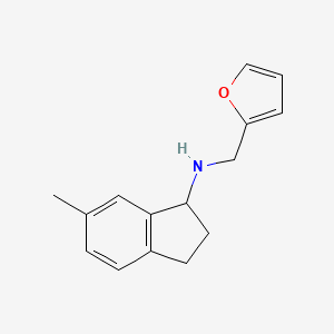 N-(furan-2-ylmethyl)-6-methyl-2,3-dihydro-1H-inden-1-amine