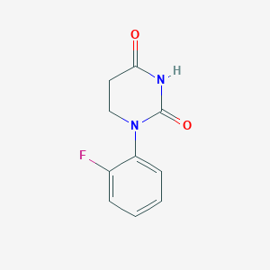 molecular formula C10H9FN2O2 B7605085 1-(2-Fluorophenyl)-1,3-diazinane-2,4-dione 