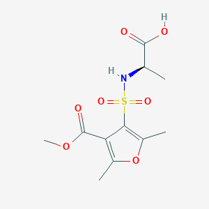 (2R)-2-[(4-methoxycarbonyl-2,5-dimethylfuran-3-yl)sulfonylamino]propanoic acid