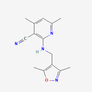 2-[(3,5-Dimethyl-1,2-oxazol-4-yl)methylamino]-4,6-dimethylpyridine-3-carbonitrile