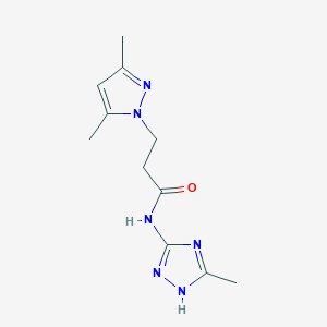 3-(3,5-dimethylpyrazol-1-yl)-N-(5-methyl-1H-1,2,4-triazol-3-yl)propanamide