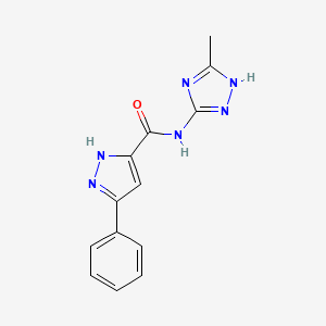 N-(5-methyl-1H-1,2,4-triazol-3-yl)-3-phenyl-1H-pyrazole-5-carboxamide