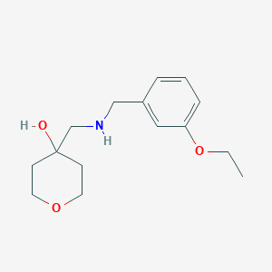 molecular formula C15H23NO3 B7605145 4-[[(3-Ethoxyphenyl)methylamino]methyl]oxan-4-ol 