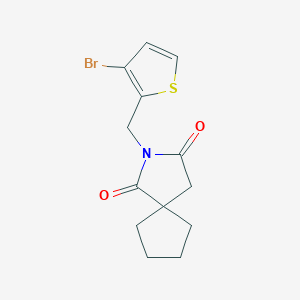 2-[(3-Bromothiophen-2-yl)methyl]-2-azaspiro[4.4]nonane-1,3-dione