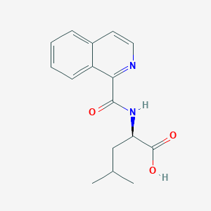 molecular formula C16H18N2O3 B7605161 (2R)-2-(isoquinoline-1-carbonylamino)-4-methylpentanoic acid 