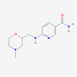 6-[(4-Methylmorpholin-2-yl)methylamino]pyridine-3-carboxamide