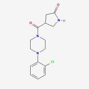 4-[4-(2-Chlorophenyl)piperazine-1-carbonyl]pyrrolidin-2-one