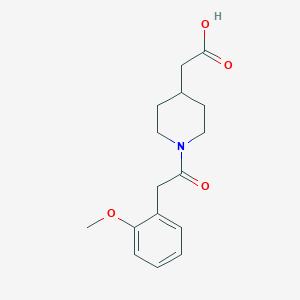 molecular formula C16H21NO4 B7605245 2-[1-[2-(2-Methoxyphenyl)acetyl]piperidin-4-yl]acetic acid 