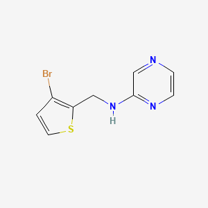 N-[(3-bromothiophen-2-yl)methyl]pyrazin-2-amine