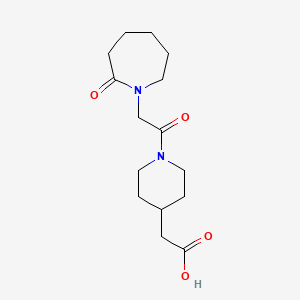 2-[1-[2-(2-Oxoazepan-1-yl)acetyl]piperidin-4-yl]acetic acid