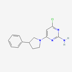 4-Chloro-6-(3-phenylpyrrolidin-1-yl)pyrimidin-2-amine