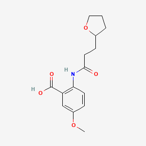 5-Methoxy-2-[3-(oxolan-2-yl)propanoylamino]benzoic acid