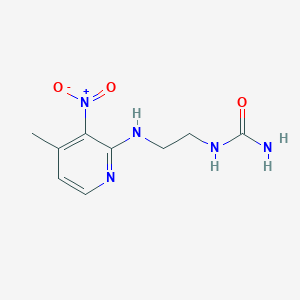 molecular formula C9H13N5O3 B7605324 2-[(4-Methyl-3-nitropyridin-2-yl)amino]ethylurea 