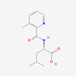 (2S)-4-methyl-2-[(3-methylpyridine-2-carbonyl)amino]pentanoic acid