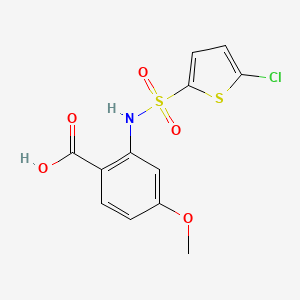 2-[(5-Chlorothiophen-2-yl)sulfonylamino]-4-methoxybenzoic acid