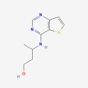 molecular formula C10H13N3OS B7605364 3-(Thieno[3,2-d]pyrimidin-4-ylamino)butan-1-ol 