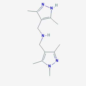 1-(3,5-dimethyl-1H-pyrazol-4-yl)-N-[(1,3,5-trimethylpyrazol-4-yl)methyl]methanamine