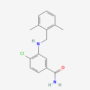 molecular formula C16H17ClN2O B7605374 4-Chloro-3-[(2,6-dimethylphenyl)methylamino]benzamide 