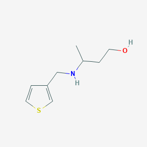 molecular formula C9H15NOS B7605398 3-(Thiophen-3-ylmethylamino)butan-1-ol 