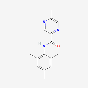 molecular formula C15H17N3O B7605405 5-methyl-N-(2,4,6-trimethylphenyl)pyrazine-2-carboxamide 