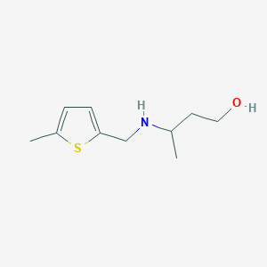 molecular formula C10H17NOS B7605407 3-[(5-Methylthiophen-2-yl)methylamino]butan-1-ol 