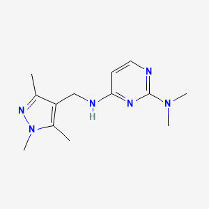 2-N,2-N-dimethyl-4-N-[(1,3,5-trimethylpyrazol-4-yl)methyl]pyrimidine-2,4-diamine