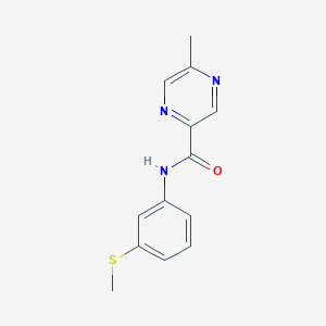 molecular formula C13H13N3OS B7605422 5-methyl-N-(3-methylsulfanylphenyl)pyrazine-2-carboxamide 