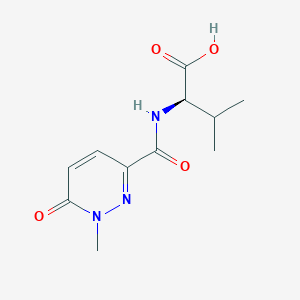 (2R)-3-methyl-2-[(1-methyl-6-oxopyridazine-3-carbonyl)amino]butanoic acid